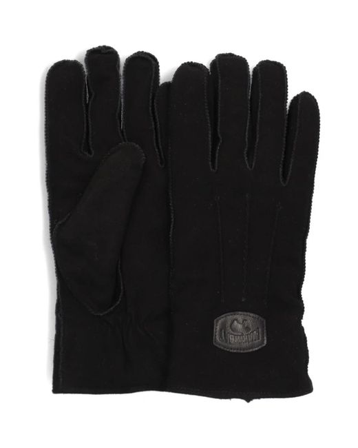 Warmbat Accessoires ,Zwart ,Wol Suède Handschoenen Met Merinowol Voering in het Black