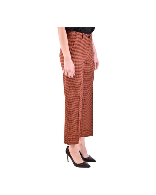 Alberto Biani Red Cropped Trousers