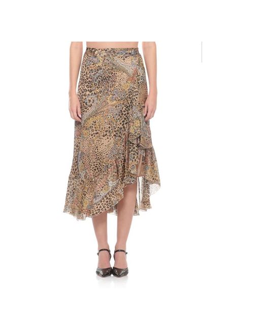 Etro Midi Wikkelrok in het Brown