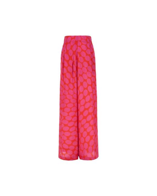 Dries Van Noten Pink Wide Trousers