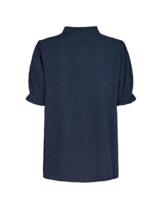 Numph Blue Dunkelblaues Erwachsenen-Shirt, Zeitloses Design