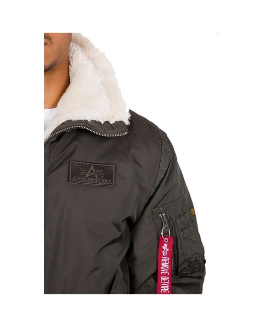 Alpha Industries Winterjacke mit kunstpelzkragen in Green für Herren