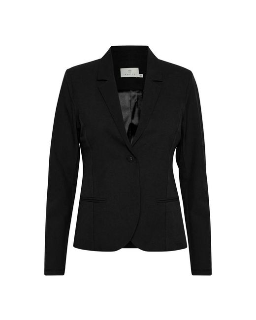 Kaffe Jassen ,Zwart ,Leer Stijlvolle Jillian Blazer Zwart Diep in het Black