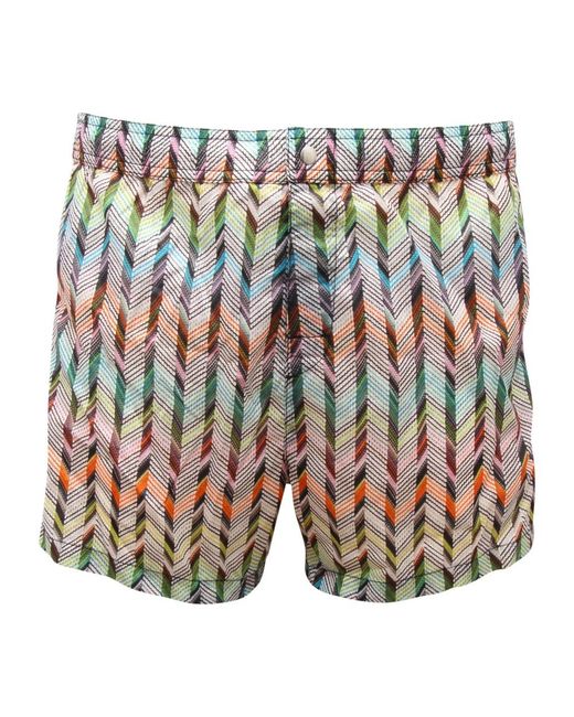 Missoni Badmode ,Veelkleurig ,Strandkleding Korte Lengte in het Blue voor heren