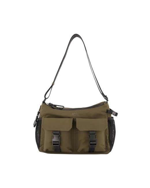 A.P.C. Gray Shoulder Bags for men
