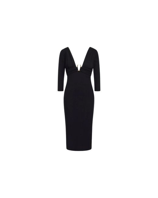 Roberto Cavalli Black Midi Dresses