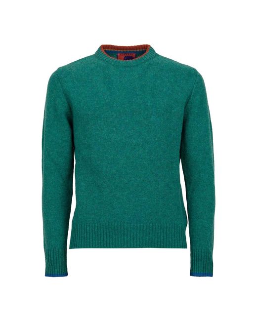 Round-Neck Knitwear Gallo de hombre de color Green