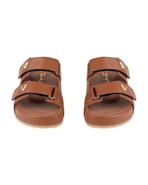 Via Roma 15 Brown Sliders