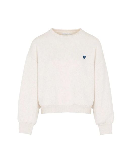 By-Bar White Bibi Logo-Sweater