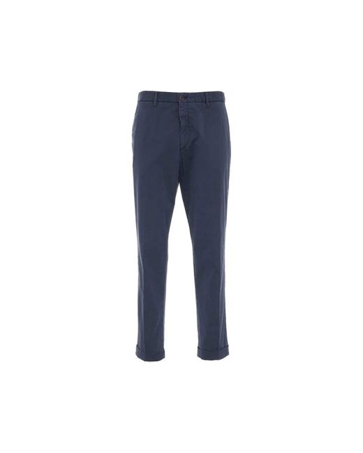 BRIGLIA Blue Slim-Fit Trousers for men