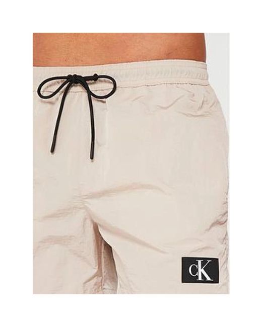 Calvin Klein Boxershorts mit kordelzug in Natural für Herren