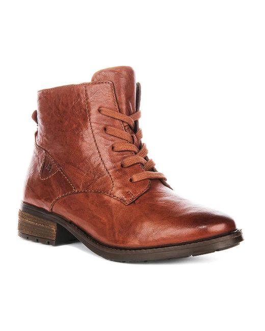 Josef Seibel Brown Lace-Up Boots
