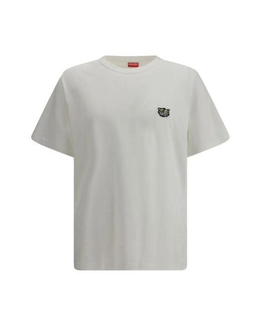 KENZO Tops ,Nylon Wild Tiger Geborduurde T-Shirt in het Gray voor heren
