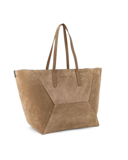 Brunello Cucinelli Brown Shopping Bags