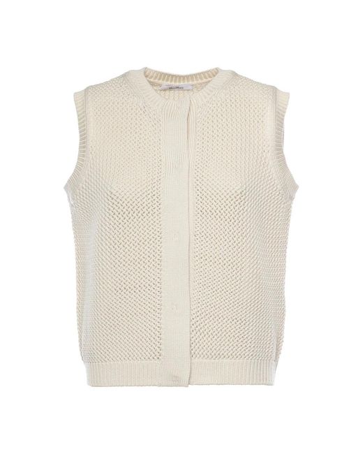 Max Mara Vest Met Knoopsluiting in het Natural