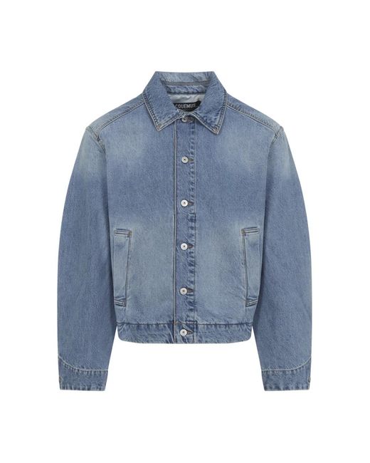 Jacquemus Jassen ,Blauw ,Katoen La Veste De-Nîmes Mirada in het Blue voor heren