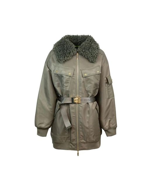 Elisabetta Franchi Green Winter Jackets