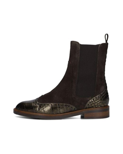 Pertini Black Braune Wildleder-Stiefeletten