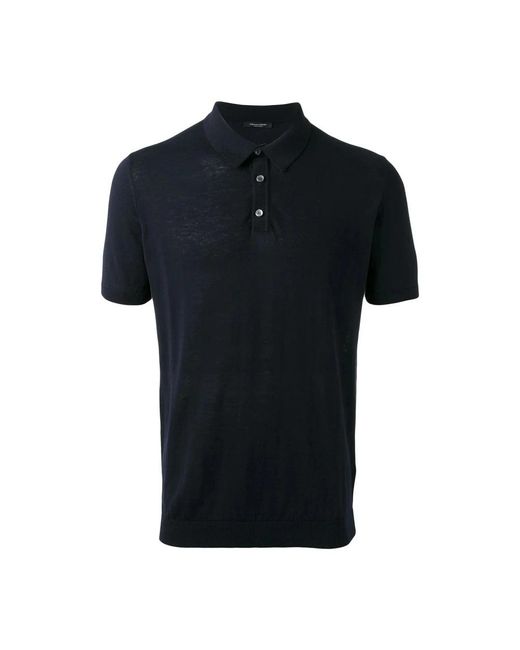 Roberto Collina Black Polo Shirts for men