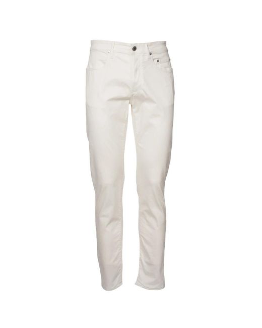 Siviglia White Slim-Fit Trousers for men