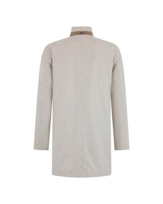 Herno Jassen ,Polyester High Collar Coat in het Gray voor heren