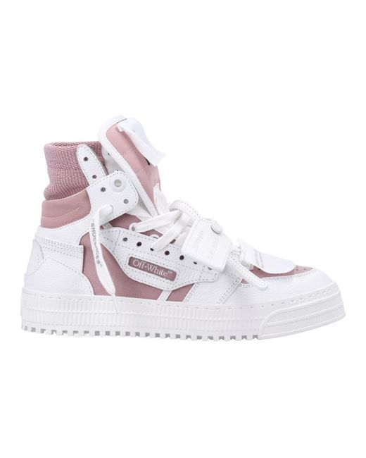 Off-White c/o Virgil Abloh White High Top Sneakers Mit Distinktem Design