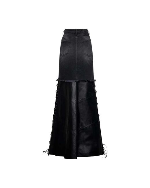 John Richmond Black Langer Rock Mit Schichtdesign