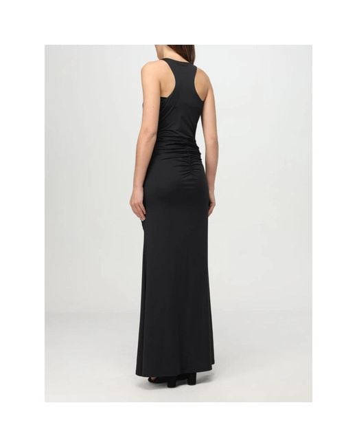 Patrizia Pepe Black Elegantes Maxikleid Mit Drapierung Chic Design