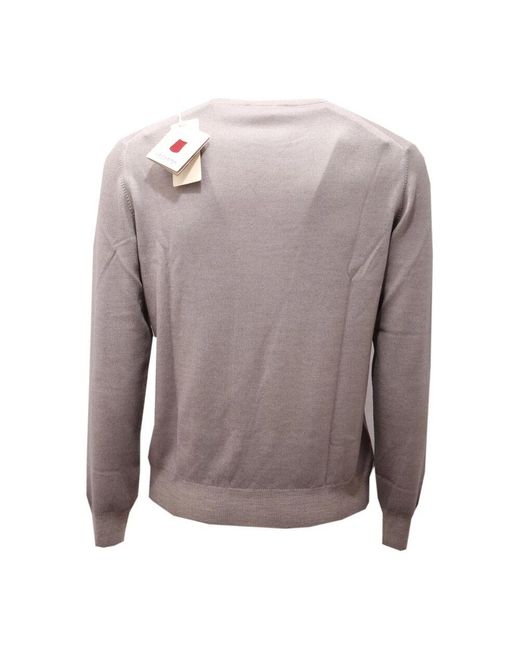 La Fileria Grauer Wollpullover Hergestellt in Gray für Herren