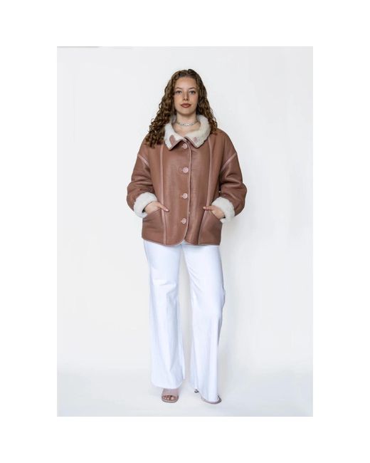 Just things we like Brown Faux Fur & Shearling Jackets
