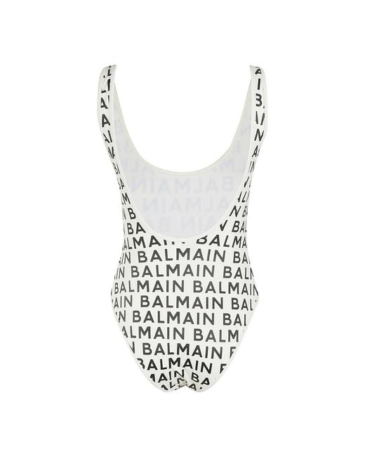 Swimwear > one-piece Balmain en coloris White