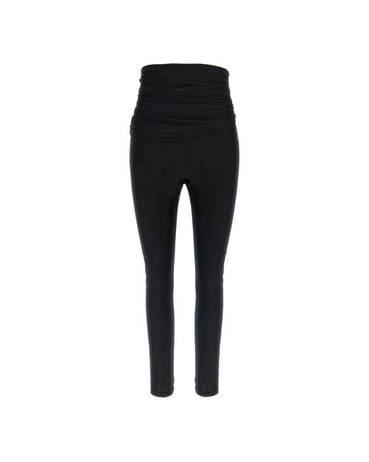 ANDAMANE Broeken ,Zwart ,Vicky Shiny Lycra Leggings in het Black