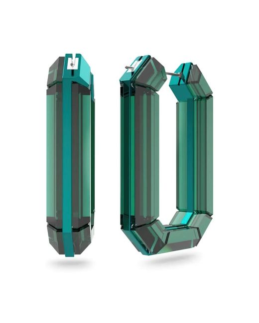 Swarovski Green Lucent Hoop Earrings