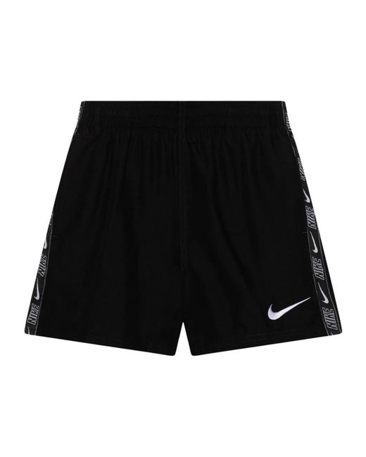 Pantaloncini da mare neri con logo bianco di Nike in Black da Uomo
