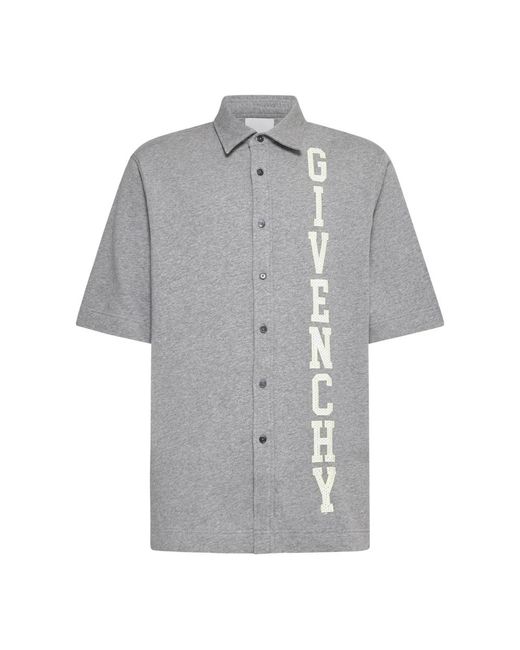 Givenchy Gray Logo Shirt for men