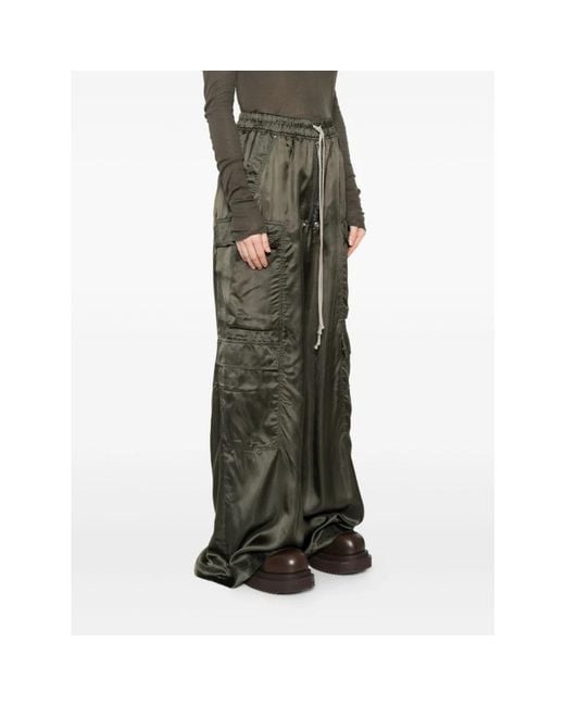 Rick Owens Green Wide Trousers