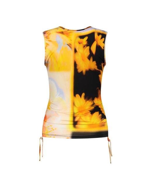Desigual Yellow Sleeveless Tops