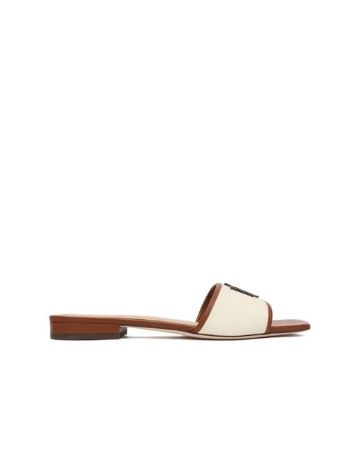 Ralph Lauren Brown Sliders