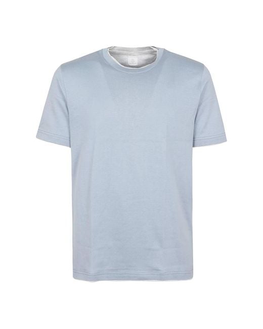 Eleventy Klassische crew-neck t-shirts in Blue für Herren