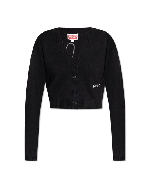 KENZO Black Woll-strickjacke