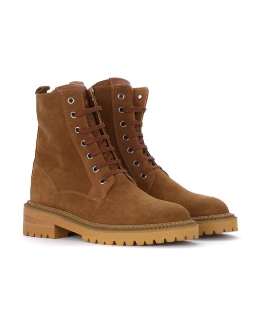 Via Roma 15 Brown Lace-Up Boots