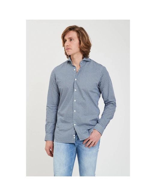 Tintoria Mattei 954 Blue Casual Shirts for men