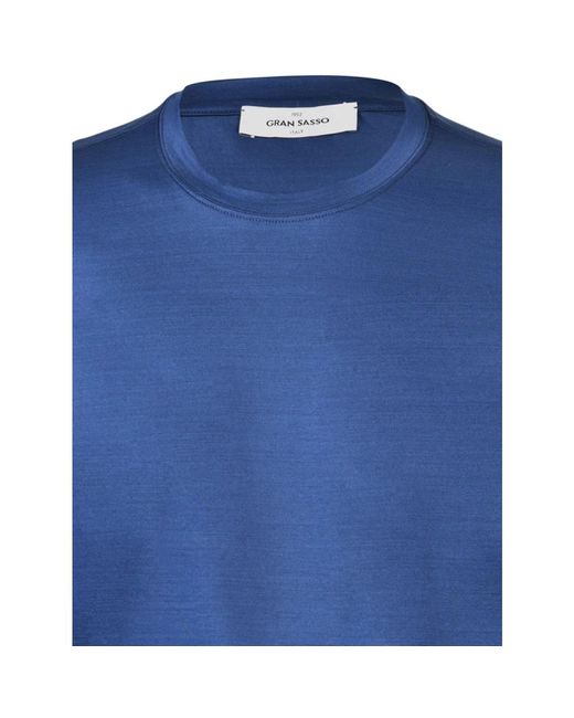 Gran Sasso Blaues baumwoll-casual-t-shirt in Blue für Herren