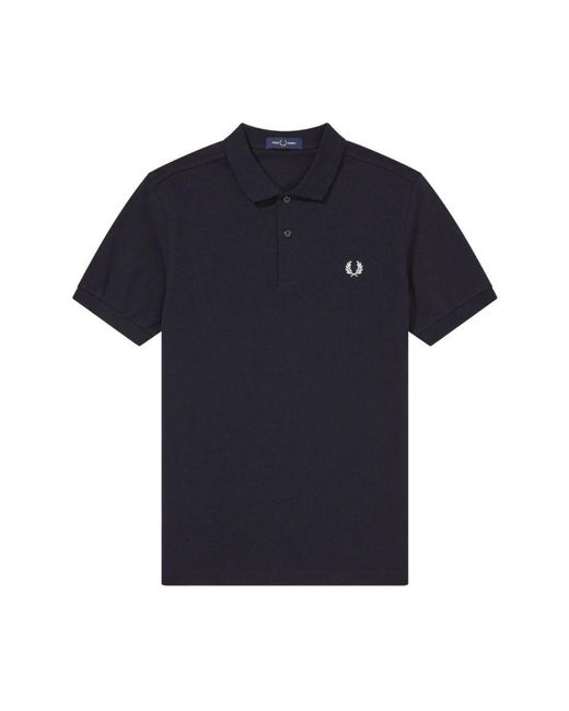 Fred Perry Baumwoll-piqué regular fit hemd in Blue für Herren