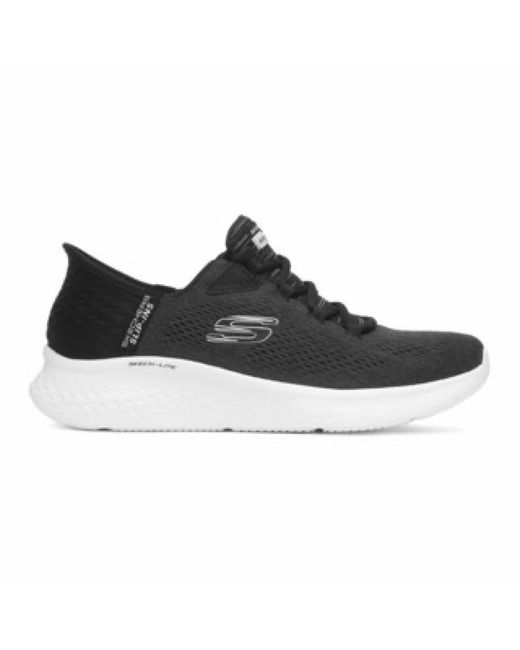Skechers Black Bequeme Schnürschuhe Für Damen