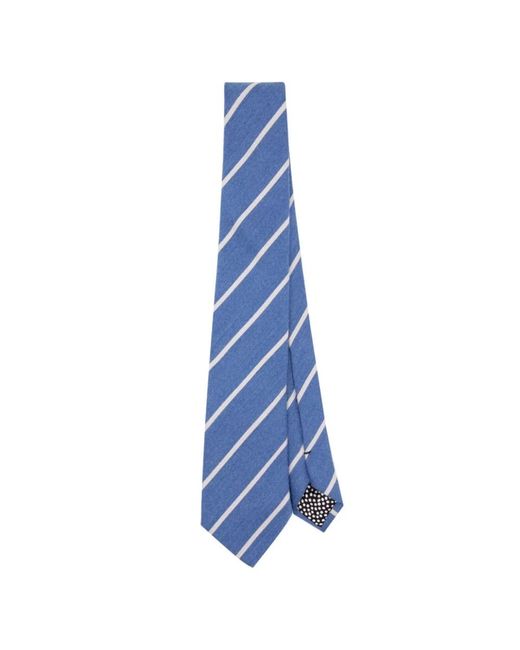 PS by Paul Smith Taupe gestreifter krawatte,blau gestreiftes krawatte in Blue für Herren