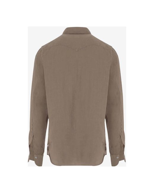 Finamore 1925 Brown Casual Shirts for men