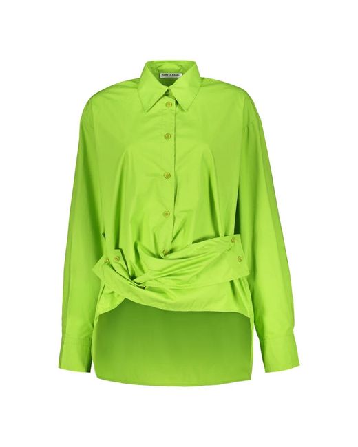 Low Classic Overhemden ,Groen ,Katoen Klassieke Katoenen Overhemd Met Knoopsluiting in het Green