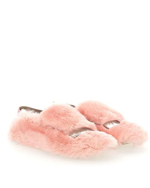 Sergio Rossi Pink Slippers