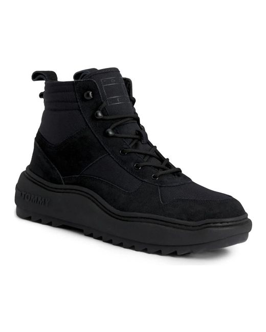 Tommy Hilfiger Black Lace-Up Boots for men